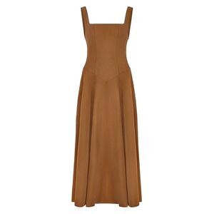 Odd Muse Womens/Ladies A-line Low Rise Midi Dress / Olive